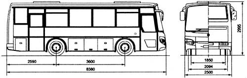 Чертеж Автобуса ПАЗ-4230 Аврора