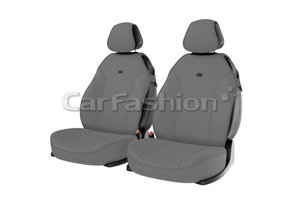 Изображение 1, 21011 Авточехлы (майка) на передние сиденья полиэстер серые (4 предм.) Bingo Front CARFASHION