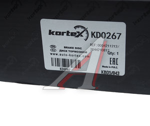 Изображение 4, KD0267 Диск тормозной MERCEDES C (W204) передний (1шт.) KORTEX