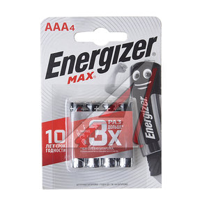 Изображение 1, LR03 BC4 Батарейка AAA LR03 1.5V блистер 4шт. (цена за 1шт.) Alkaline Max ENERGIZER