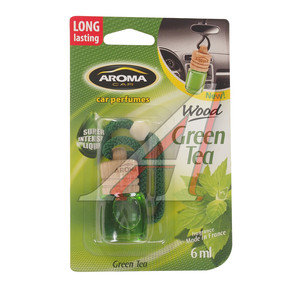 Изображение 1, 63119 Ароматизатор подвесной жидкостный (зеленый чай) 6мл "Wood" AROMA CAR