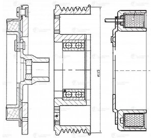 Изображение 5, LMAC1401 Муфта NISSAN Maxima (08-), Murano (07-), Pathfinder (12-) компрессора кондиционера LUZAR